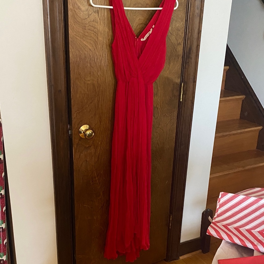 Soft Surroundings Vibrant Red Maxi/formal Dress